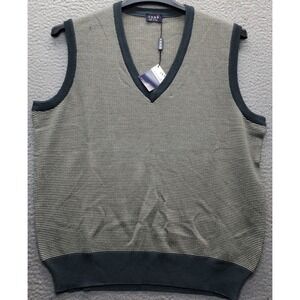Como Sport Sweater Vest Womens M Multi Striped Pura Lana Wool V-Neck Pullover